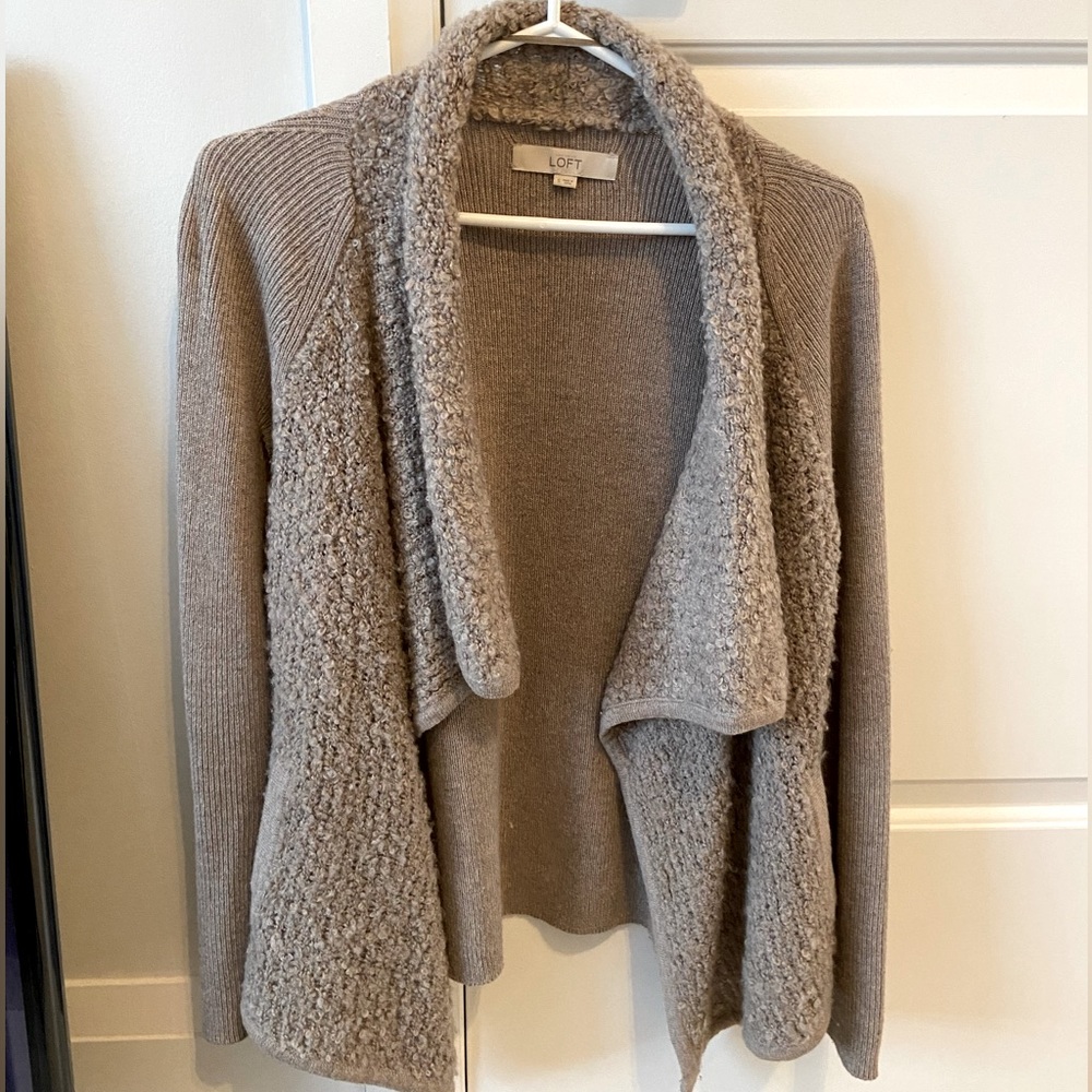 LOFT - Size S - Beige Cardigan with textured front